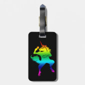 Cooler Tanzen Unicorn Gepäckanhänger (Rückseite vertikal)