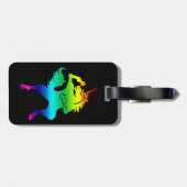 Cooler Tanzen Unicorn Gepäckanhänger (Rückseite horizontal)