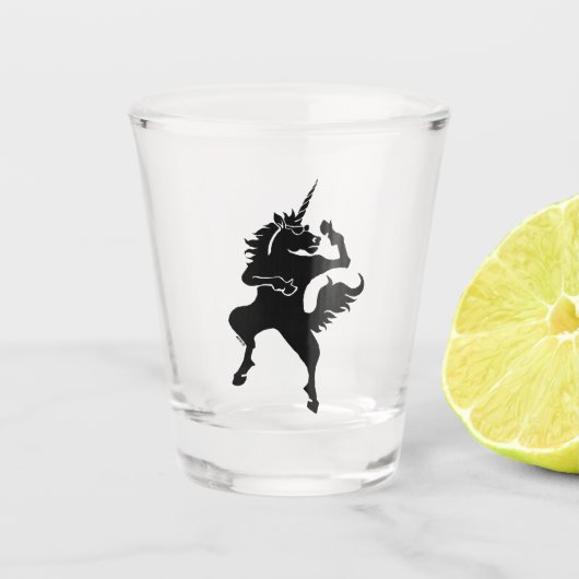 Cooler Tanzen Unicorn Schnapsglas (Vorderseite)