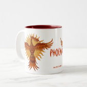 Cooler Tassenentwurf des Phoenix-Feuervogels Zweifarbige Tasse (Vorderseite Links)