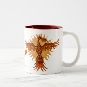 Cooler Tassenentwurf des Phoenix-Feuervogels Zweifarbige Tasse