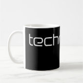 Cooler Technotext Techno Text Schwarz Kaffeetasse (Links)
