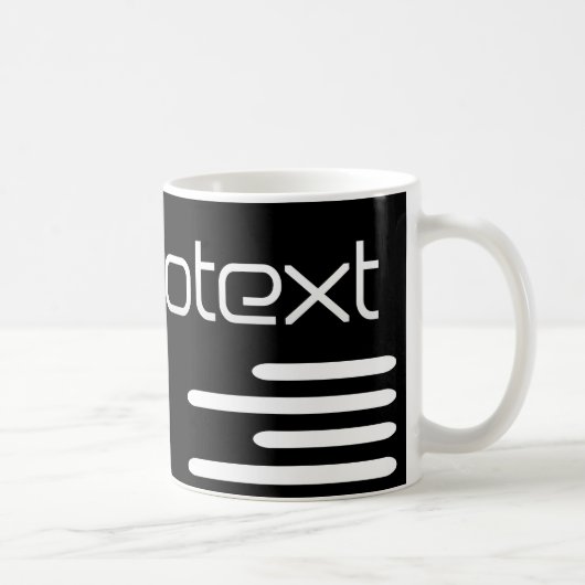 Cooler Technotext Techno Text Schwarz Kaffeetasse (Rechts)