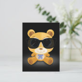 Cooler Teddy Bär Postkarte (Stehend Vorderseite)