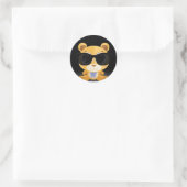 Cooler Teddy Bär Runder Aufkleber (Tasche)