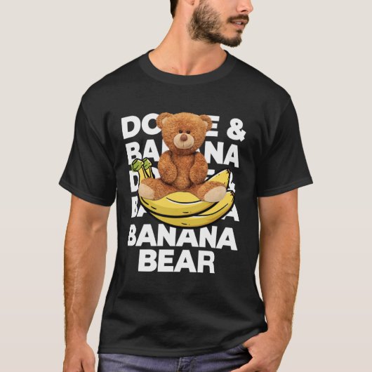 Cooler Teddy Bear Banana Stil Bananenbär Grafik T-Shirt (Vorderseite)