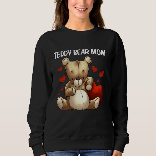 Cooler Teddybär für die Mama Mutterkuchen Sweatshirt (Vorderseite)