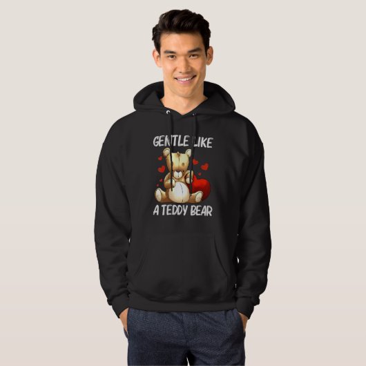 Cooler Teddybär für Männer Frauen gepolstertes Spi Hoodie (Vorne ganz)