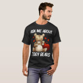 Cooler Teddybär für Männer Frauen gepolstertes Spi T-Shirt (Vorne ganz)