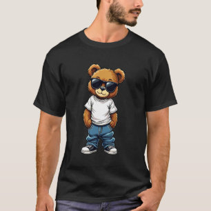 Cooler Teddybär Grafik Männer Frauen Junge Mädchen T-Shirt