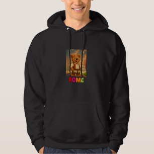 Cooler Teddybär in Rom Italien Colosseum Cartoon G Hoodie