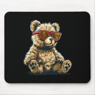 Cooler Teddybär mit Sonnenbrille Outfit für Jungen Mousepad