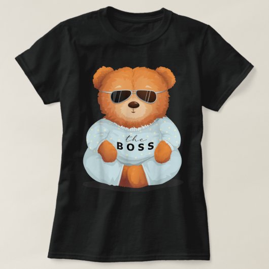 Cooler Teddybär mit Sonnenbrille Teddy Lover, The  T-Shirt (Design vorne)
