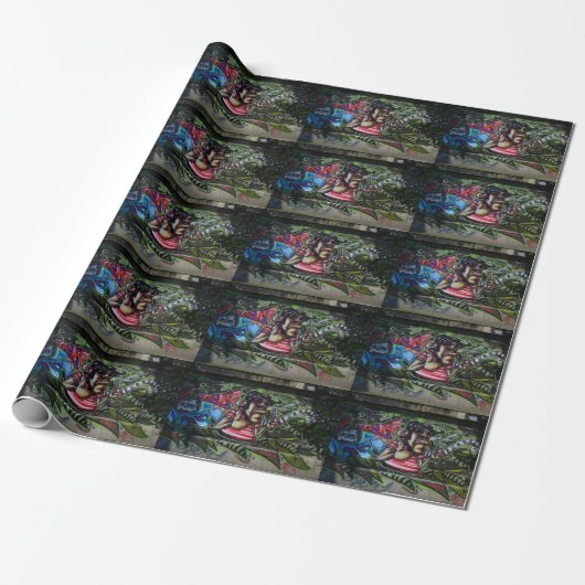 Cooler TeddyBoy-Typ Geschenkpapier (Ungerollt)