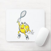 Cooler Tennis-Ball, der Schläger hält Mousepad (Mit Mouse)