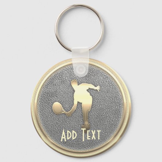 Cooler Tennisstar Schlüsselanhänger (Vorderseite)