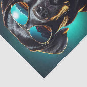 Cooler Terrence, Black Lab in Lederjacke Tissue Seidenpapier (Ausschnitt)
