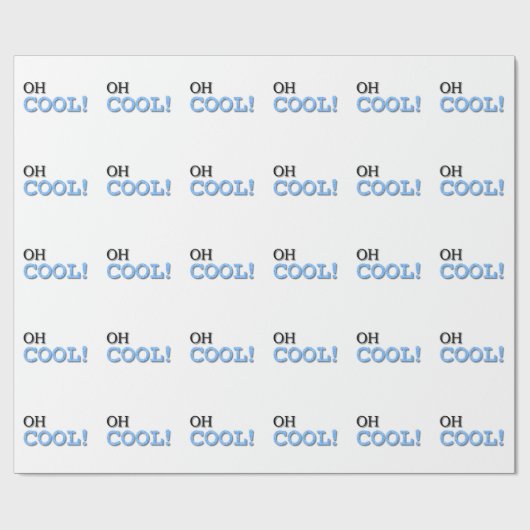 Cooler Text Geschenkpapier (Flach)