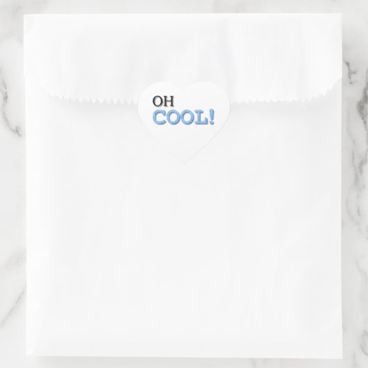 Cooler Text Herz-Aufkleber (Tasche)