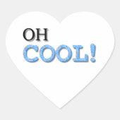 Cooler Text Herz-Aufkleber (Vorderseite)