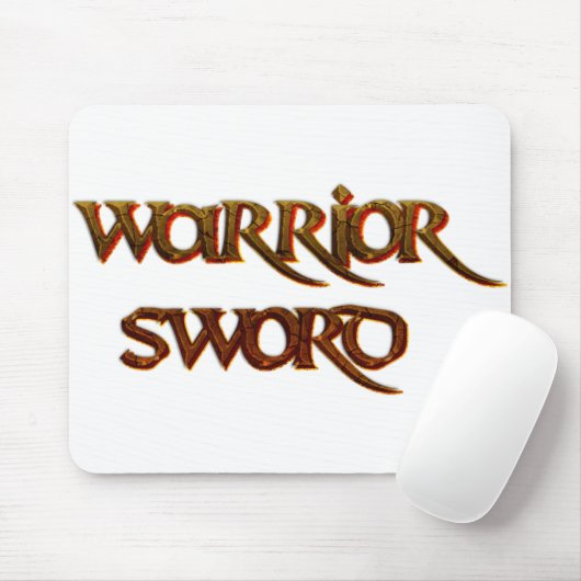 Cooler Text - Kriegerschwert Mousepad (Mit Mouse)