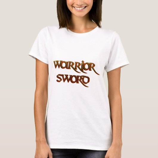 Cooler Text - Kriegerschwert T-Shirt (Vorderseite)
