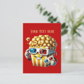 Cooler Text-Popcorn-Film Postkarte (Stehend Vorderseite)