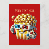 Cooler Text-Popcorn-Film Postkarte (Vorderseite)