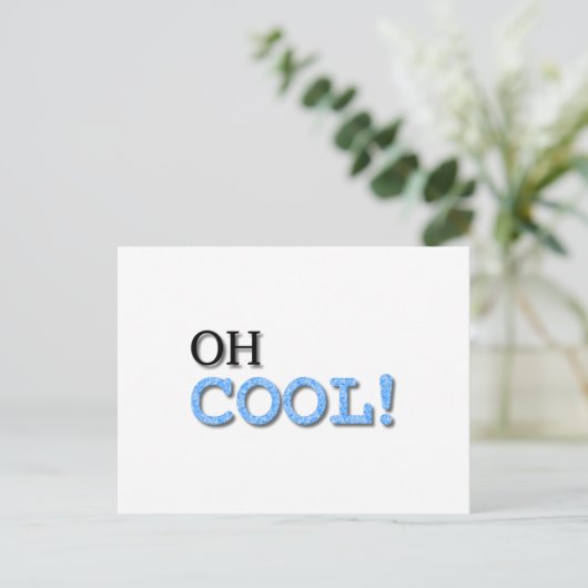 Cooler Text Postkarte (Stehend Vorderseite)