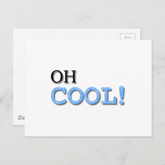 Cooler Text Postkarte (Vorne/Hinten)