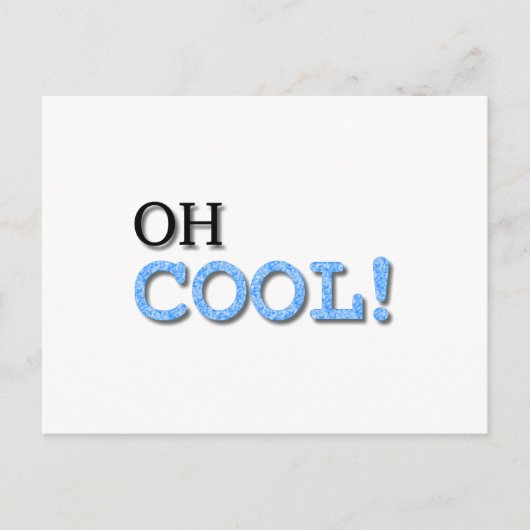 Cooler Text Postkarte (Vorderseite)