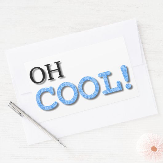 Cooler Text Rechteckiger Aufkleber (Umschlag)