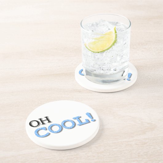 Cooler Text Sandstein Untersetzer (Seite)