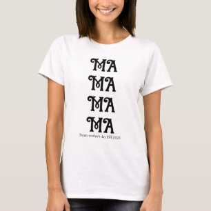 Cooler Text Schwarz und weiß Mama T-Shirt