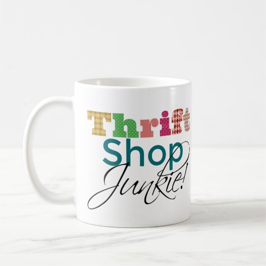 Cooler Textdiebstahl-Shop Junkie Kaffeetasse (Links)
