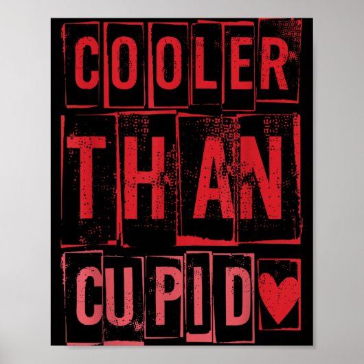 Cooler Than Cud Cute Valentine's Day Kids Boys Gir Poster (Vorne)