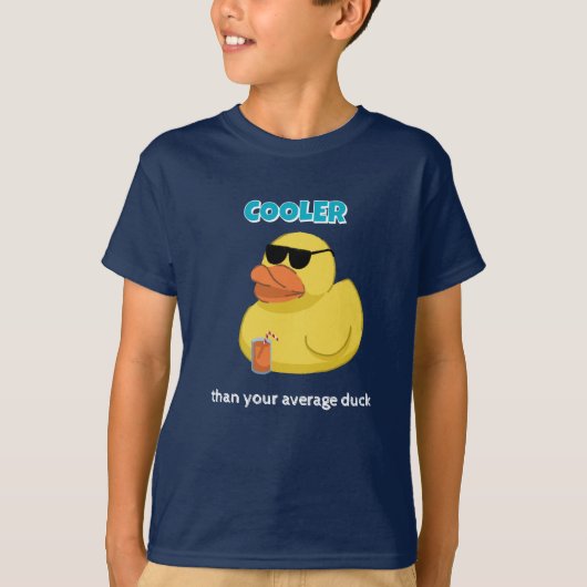 Cooler Than Your Average Duck Funny T-Shirt (Vorderseite)