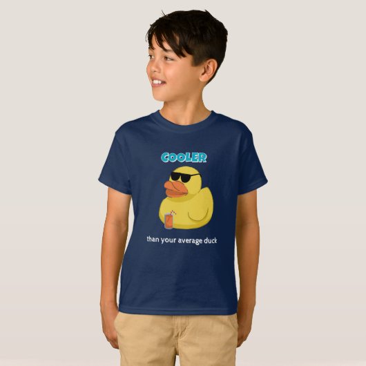 Cooler Than Your Average Duck Funny T-Shirt (Vorne ganz)