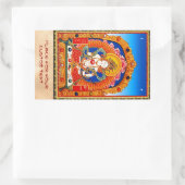 Cooler Thangka Dragon King Bodhisattva Rechteckiger Aufkleber (Tasche)