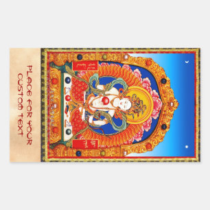 Cooler Thangka Dragon King Bodhisattva Rechteckiger Aufkleber