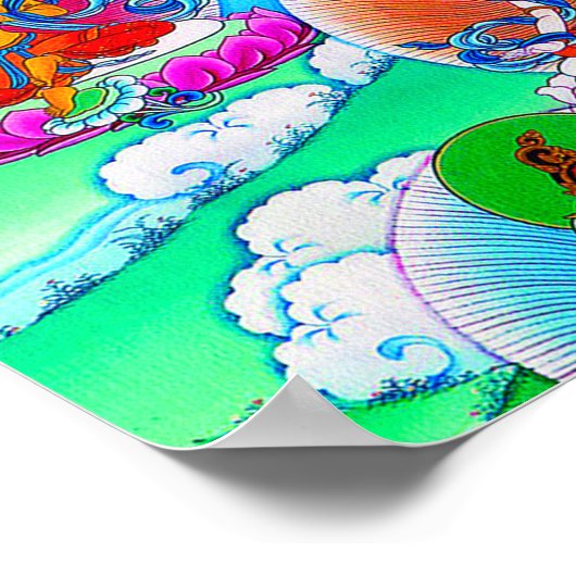 Cooler Thangka-Thangka-Tätowierung Poster (Ecke)