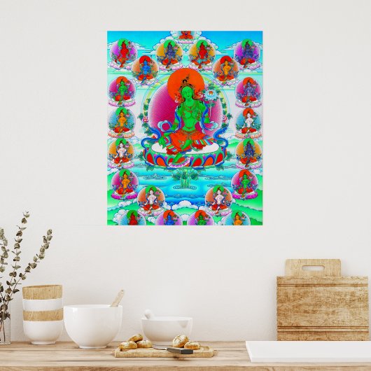 Cooler Thangka-Thangka-Tätowierung Poster (Küche)