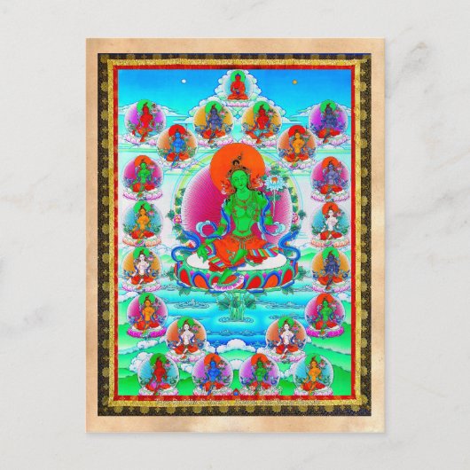 Cooler Thangka-Thangka-Tätowierung Postkarte (Vorderseite)