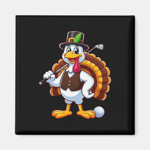Cooler Thanksgiving-Golf-Gurgel-Spieler Truthahn G Magnet