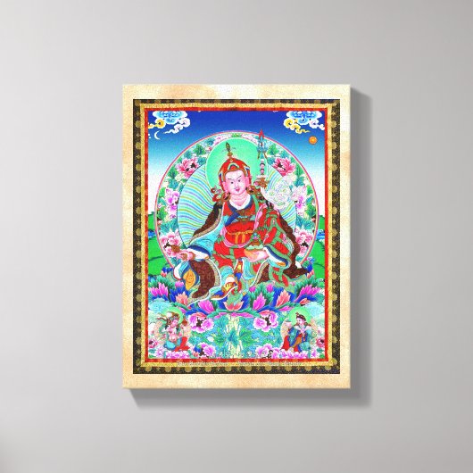 Cooler Tibetanthangka Padmasambhava Leinwanddruck (Vorderseite)