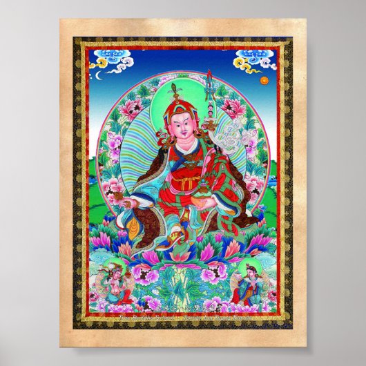 Cooler Tibetanthangka Padmasambhava Poster (Vorne)
