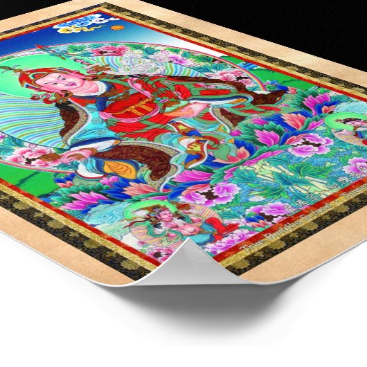 Cooler Tibetanthangka Padmasambhava Poster (Ecke)