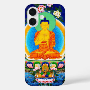 Cooler tibetischer Thangka Prabhutaratna Buddha iPhone 16 Hülle