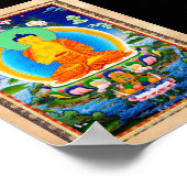 Cooler tibetischer Thangka Prabhutaratna Buddha Poster (Ecke)