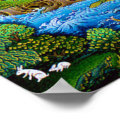 Cooler tibetischer Thangka Prabhutaratna Buddha Poster (Ecke)